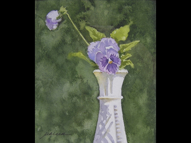 Flower in Milkglass Vase